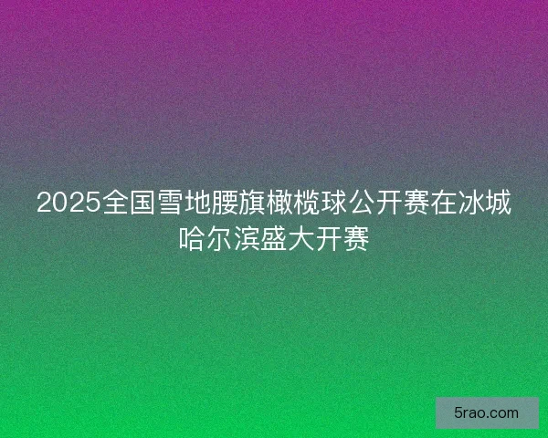 2025全国雪地腰旗橄榄球公开赛在冰城哈尔滨盛大开赛
