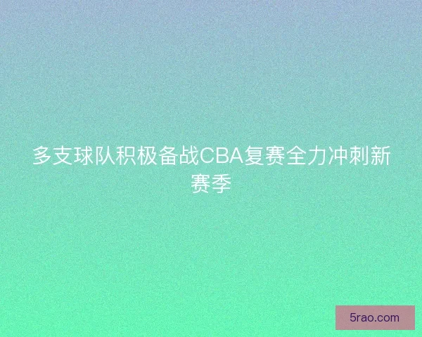 多支球队积极备战CBA复赛全力冲刺新赛季